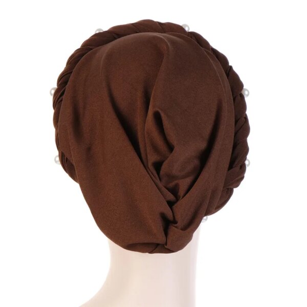 hijab Foulard de tête pour femmes musulmanes, Turban en coton solide