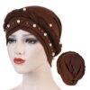 hijab Foulard de tête pour femmes musulmanes, Turban en coton solide
