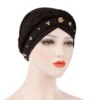 hijab Foulard de tête pour femmes musulmanes, Turban en coton solide