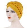 hijab Foulard de tête pour femmes musulmanes, Turban en coton solide