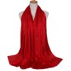 Hijab Foulard en Satin de soie uni pour femmes, voile de couleur unie, Long châles pour femmes