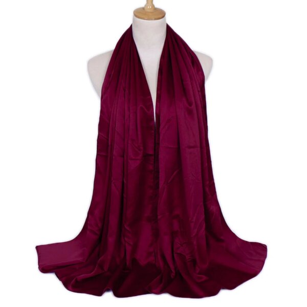 12796-0ff691.jpg Hijab Foulard en Satin de soie uni pour femmes, voile de couleur unie, Long châles pour femmes