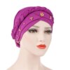 Turban en coton tressé pour femmes musulmanes