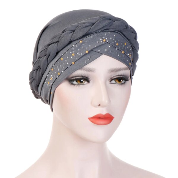 12955-58514c.jpg Turban en coton tressé pour femmes musulmanes