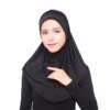 Beauté de femme musulmane, écharpe, foulard noir ninja, couverture complète