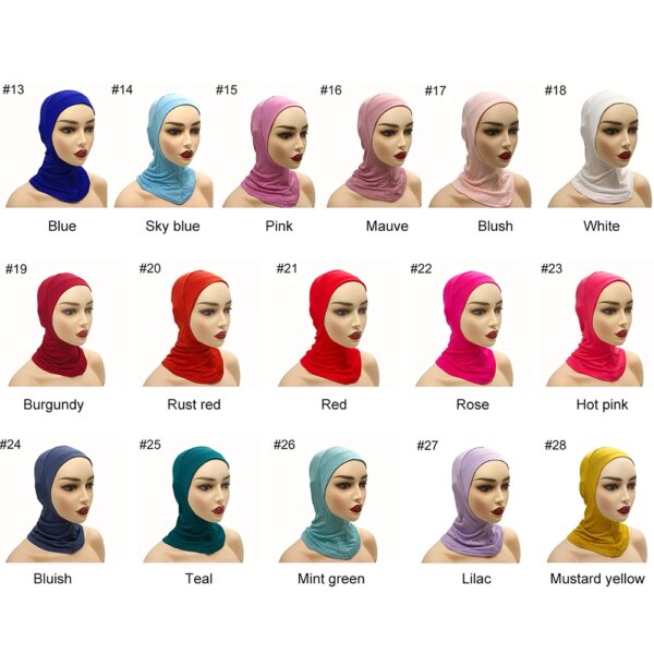 Hijab Casquette pour femmes musulmanes, Turban en voile, mode musulmane