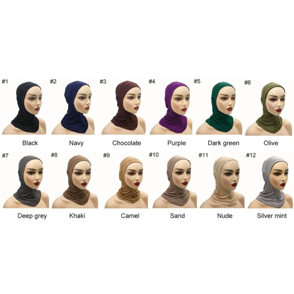 Hijab Casquette pour femmes musulmanes, Turban en voile, mode musulmane
