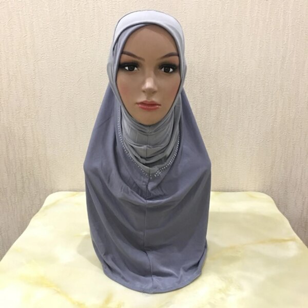 Hijab en strass pour femmes musulmanes, 1 pièce, couverture complète