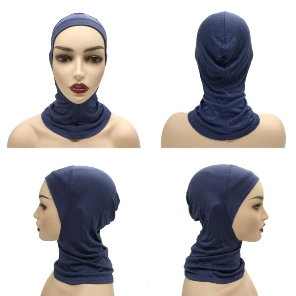 Hijab d'intérieur pour femmes, casquette Ninja musulmane, élastique extensible