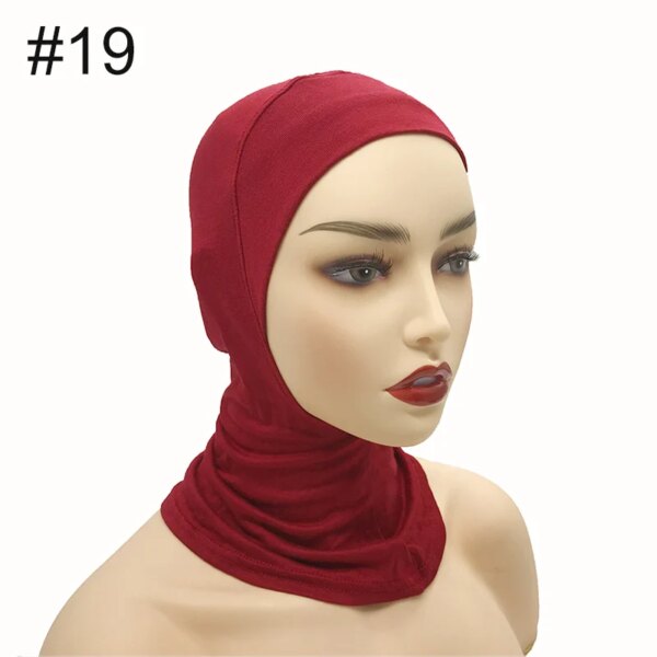 Hijab d'intérieur pour femmes, casquette Ninja musulmane, élastique extensible