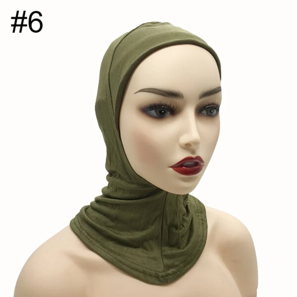 13569-2211d3.jpg Hijab d'intérieur pour femmes, casquette Ninja musulmane, élastique extensible