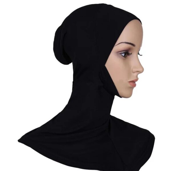 13633-25176f.jpg hijab Chapeau musulman doux sous écharpe, Bonnet en os, couverture de cou
