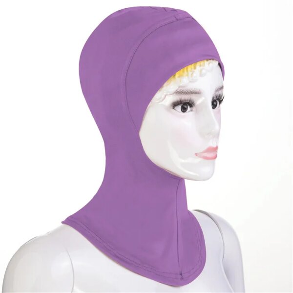 hijab Chapeau musulman doux sous écharpe, Bonnet en os, couverture de cou