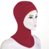 hijab Chapeau musulman doux sous écharpe, Bonnet en os, couverture de cou