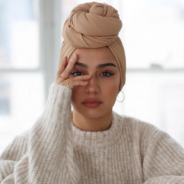 hijab Foulard musulman en Jersey froissé, longue écharpe, Hijab pour femmes