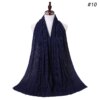 hijab Foulard musulman en Jersey froissé, longue écharpe, Hijab pour femmes