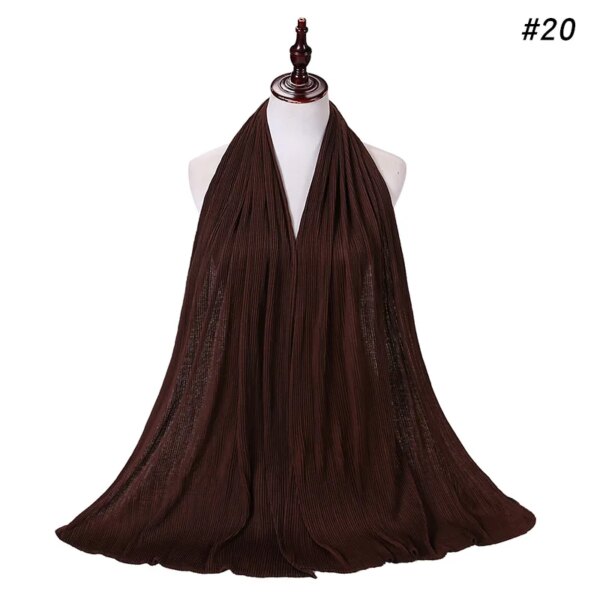 hijab Foulard musulman en Jersey froissé, longue écharpe, Hijab pour femmes