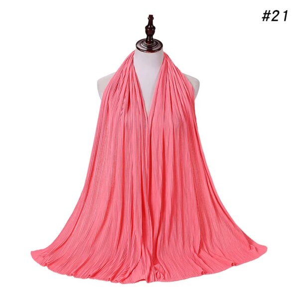 hijab Foulard musulman en Jersey froissé, longue écharpe, Hijab pour femmes