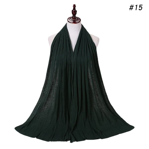 hijab Foulard musulman en Jersey froissé, longue écharpe, Hijab pour femmes