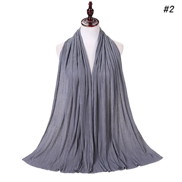 hijab Foulard musulman en Jersey froissé, longue écharpe, Hijab pour femmes