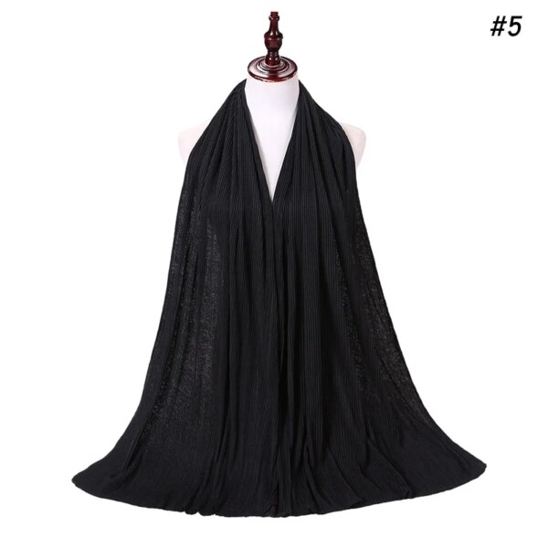 hijab Foulard musulman en Jersey froissé, longue écharpe, Hijab pour femmes