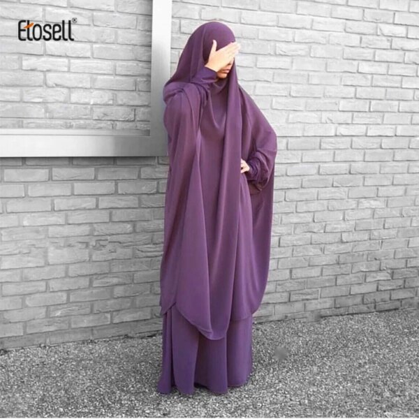 Robe Hijab musulmane à capuche, vêtement de prière Eid Jilbab Abaya