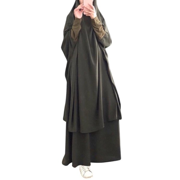 13917-e92247.jpg Robe Hijab musulmane à capuche, vêtement de prière Eid Jilbab Abaya