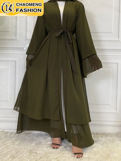 Robe Ramadan en mousseline de soie, Abaya, dubaï, turquie