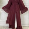 Robe Ramadan en mousseline de soie, Abaya, dubaï, turquie