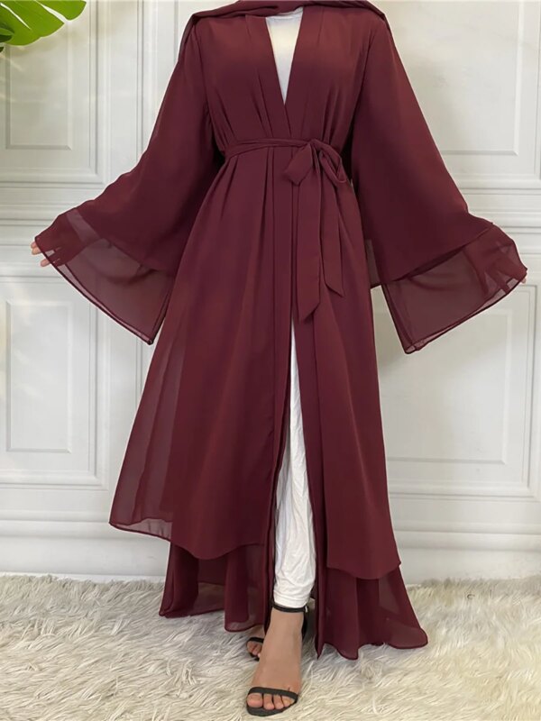 Robe Ramadan en mousseline de soie, Abaya, dubaï, turquie