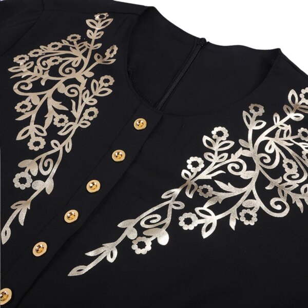 Robe Abaya pour femme musulmanes, élégante, imprimée