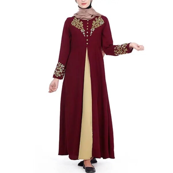 Robe Abaya pour femme musulmanes, élégante, imprimée