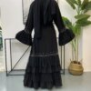 Abaya dubai – Robe Hijab en maille perlée pour femmes, vêtements islamiques