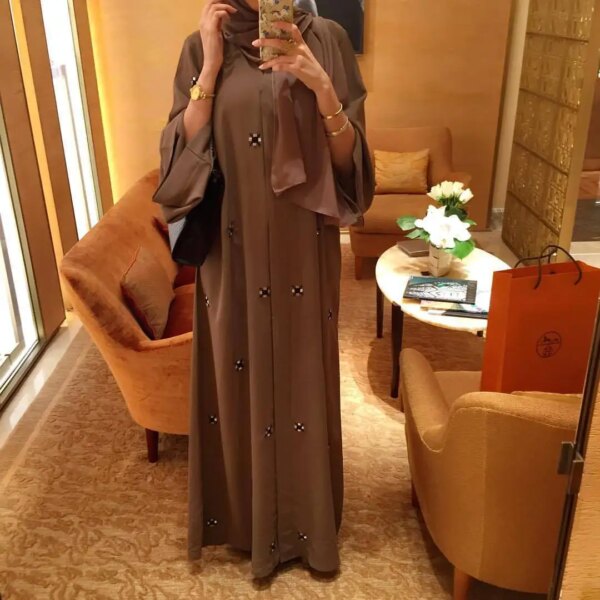 Robe Abaya Eid pour femmes, Kaftan, Robe Musulmane