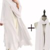 Abaya – Kimono Double couche pour femmes, Cardigan musulman