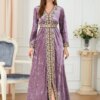 14913-dde328.jpg Abaya femme , broderie florale, ceinture de Caftan marocain
