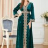 14913-e90c7c.jpg Abaya femme , broderie florale, ceinture de Caftan marocain