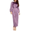 14957-052da1.jpg abaya – Robe Maxi en Satin à manches longues bouffantes pour femmes
