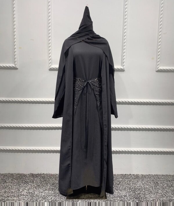 Abaya – Robe musulmane pour femmes, 3 pièces, mode