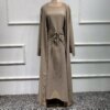 Abaya – Robe musulmane pour femmes, 3 pièces, mode