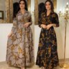 Abaya robe longue à imprimé dubaï pour femmes