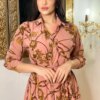 Abaya robe longue à imprimé dubaï pour femmes