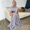 Robe Satin pour femmes musulmanes, Abaya, élégante