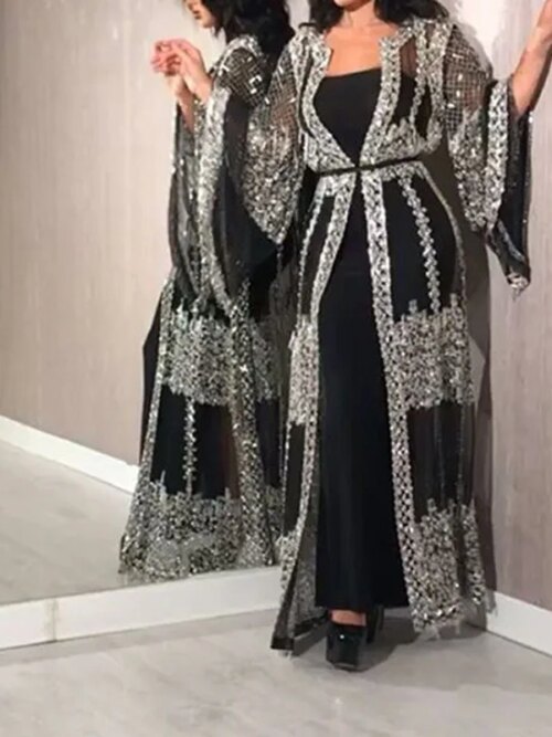 Robe de soirée musulmane de type caftan, abaya, pour femmes, hijab
