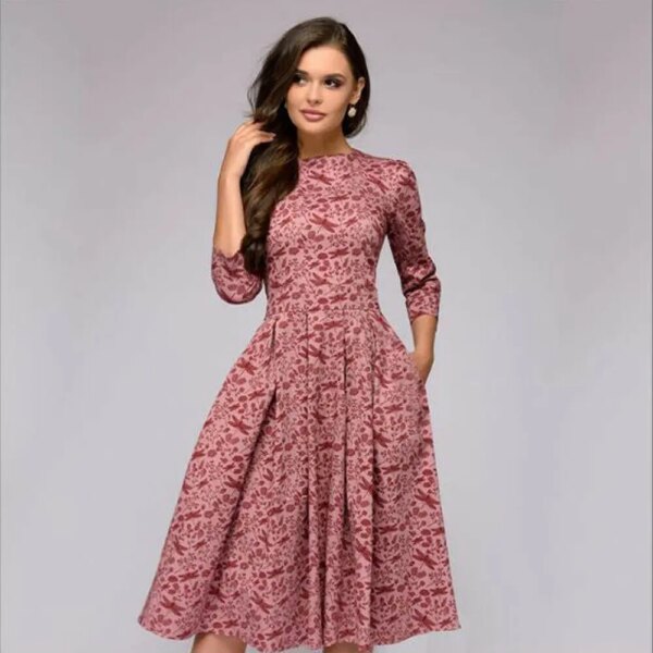 Robe de soirée Vintage à manches longues