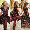 robe longue femme Sexy bohème pour femmes, imprimé Floral, Vintage