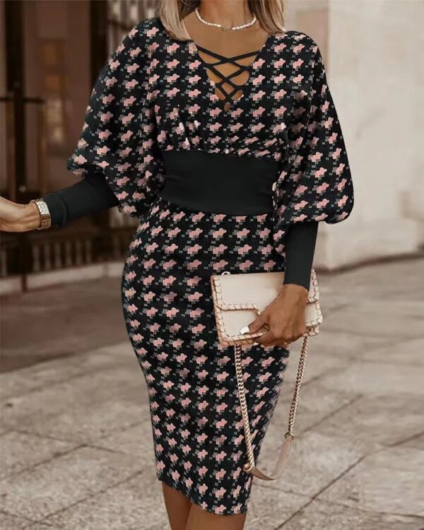 robe longue femme élégante à manches