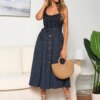 Robe longue à imprimé Floral pour femmes, Sexy, col en V, style bohémien, élégante