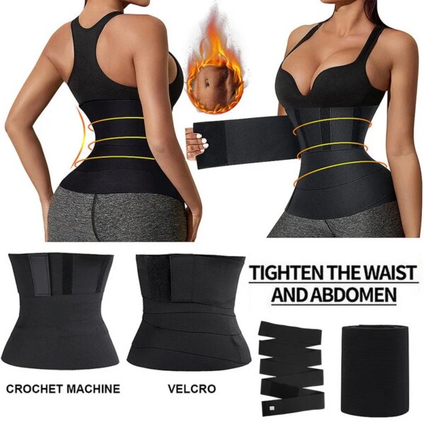 ceinture amincissante - Gaine sculptante pour femmes ceinture enveloppante, entraîneur de taille, modelage du corps