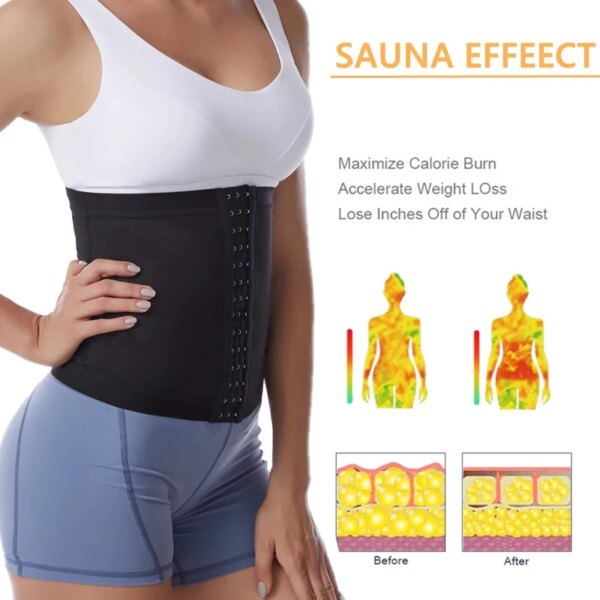 Ceinture amincissante pour hommes et femmes, grande taille, avec 3 crochets, Corset, perte de poids